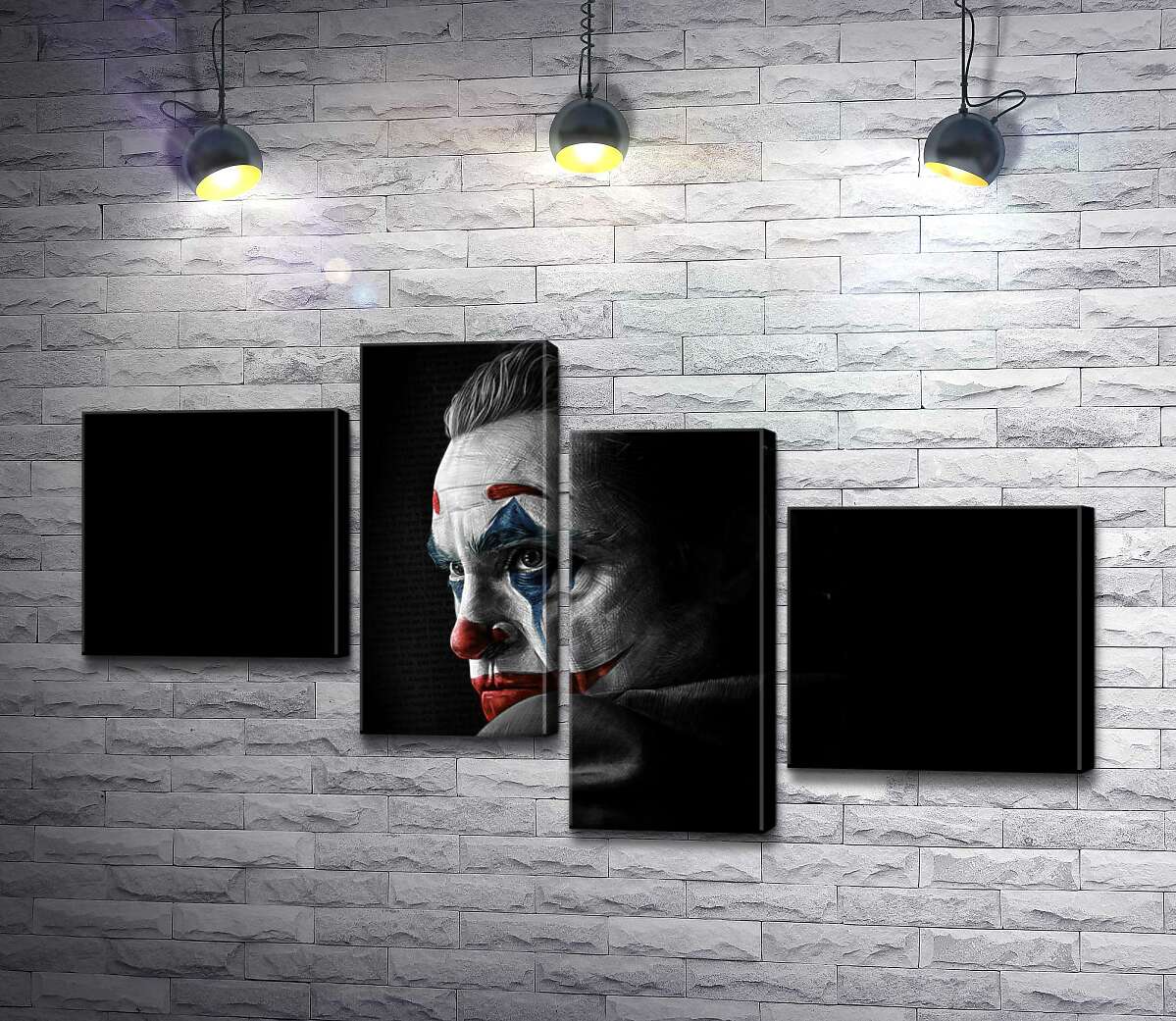 

Модульная картина ArtPoster Грустный взгляд Джокера из тени 130x74 см Модуль №20