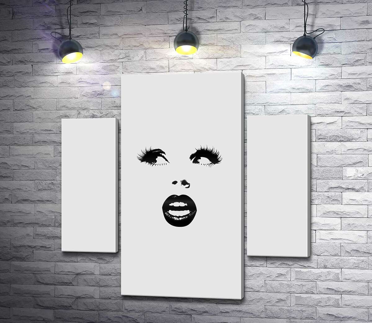 

Модульная картина ArtPoster Выражение удивленной девушки 80x80 см Модуль №7