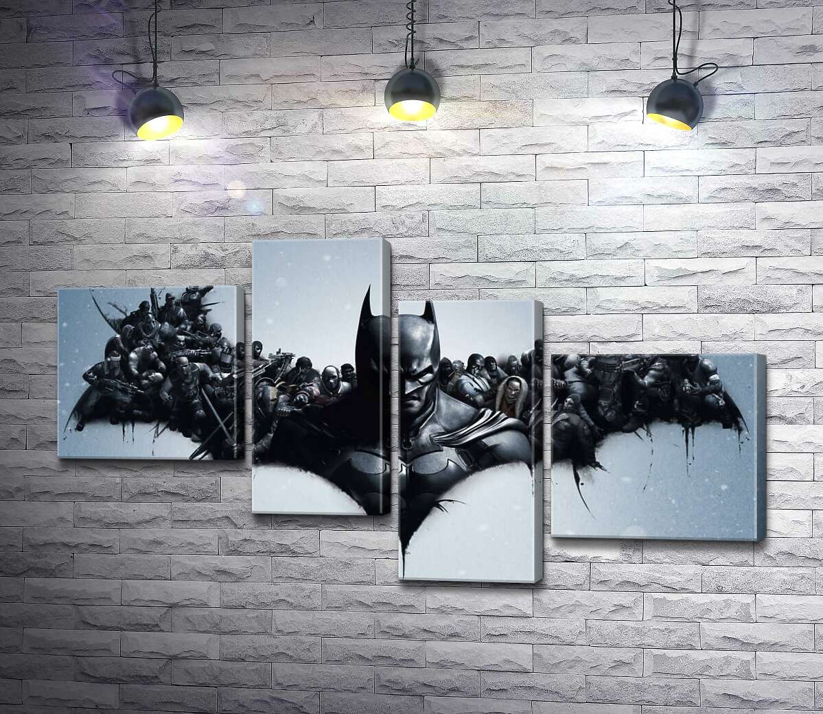

Модульная картина ArtPoster Грозный Бэтмен с крыльями-силуэтами воинов 130x74 см Модуль №20