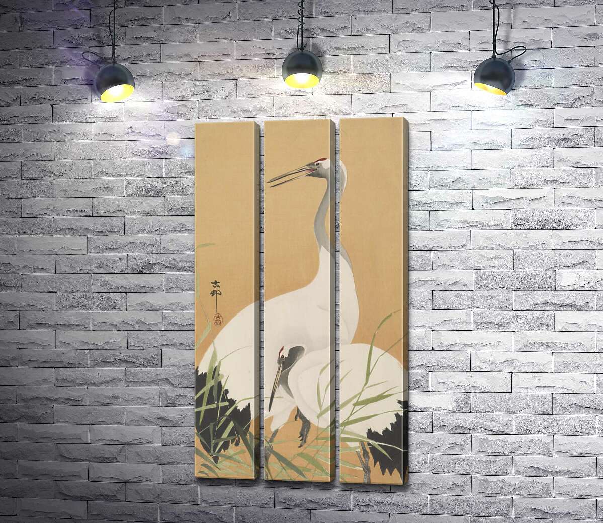 

Модульная картина ArtPoster Два журавля (Two Cranes) – Охара Косон (Ohara Koson) 60x117 см Модуль №11