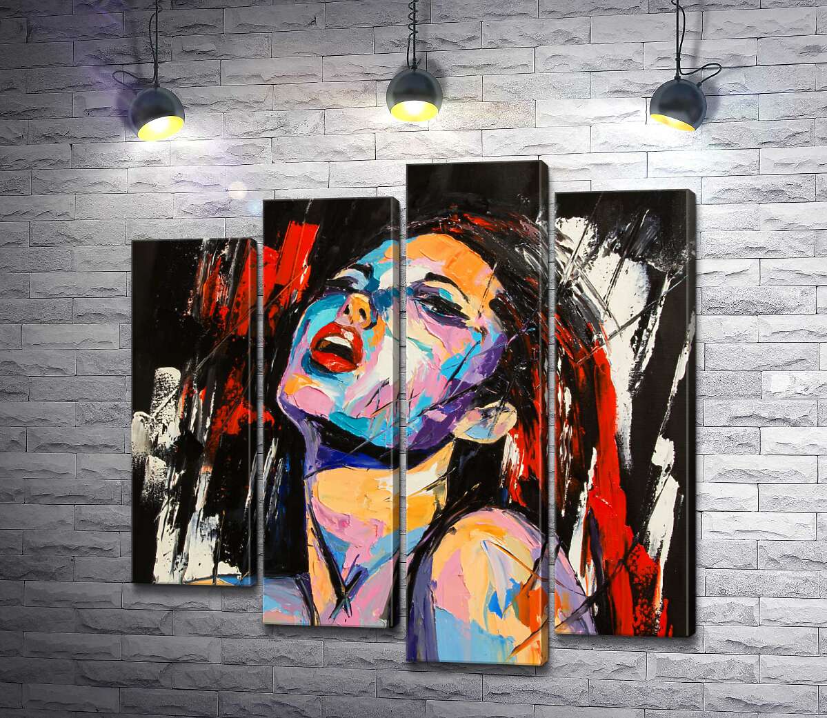 

Модульная картина ArtPoster Выражение желания на обольстительном лице девушки 80x80 см Модуль №21