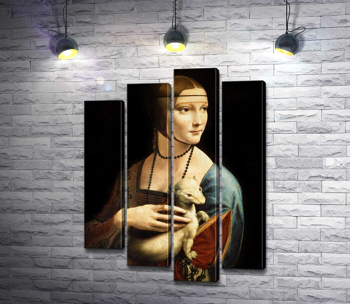 

Модульная картина ArtPoster Дама с горностаем (Dama con l'ermellino) - Леонардо да Винчи (Leonardo da Vinci) 132x178 см Модуль №21