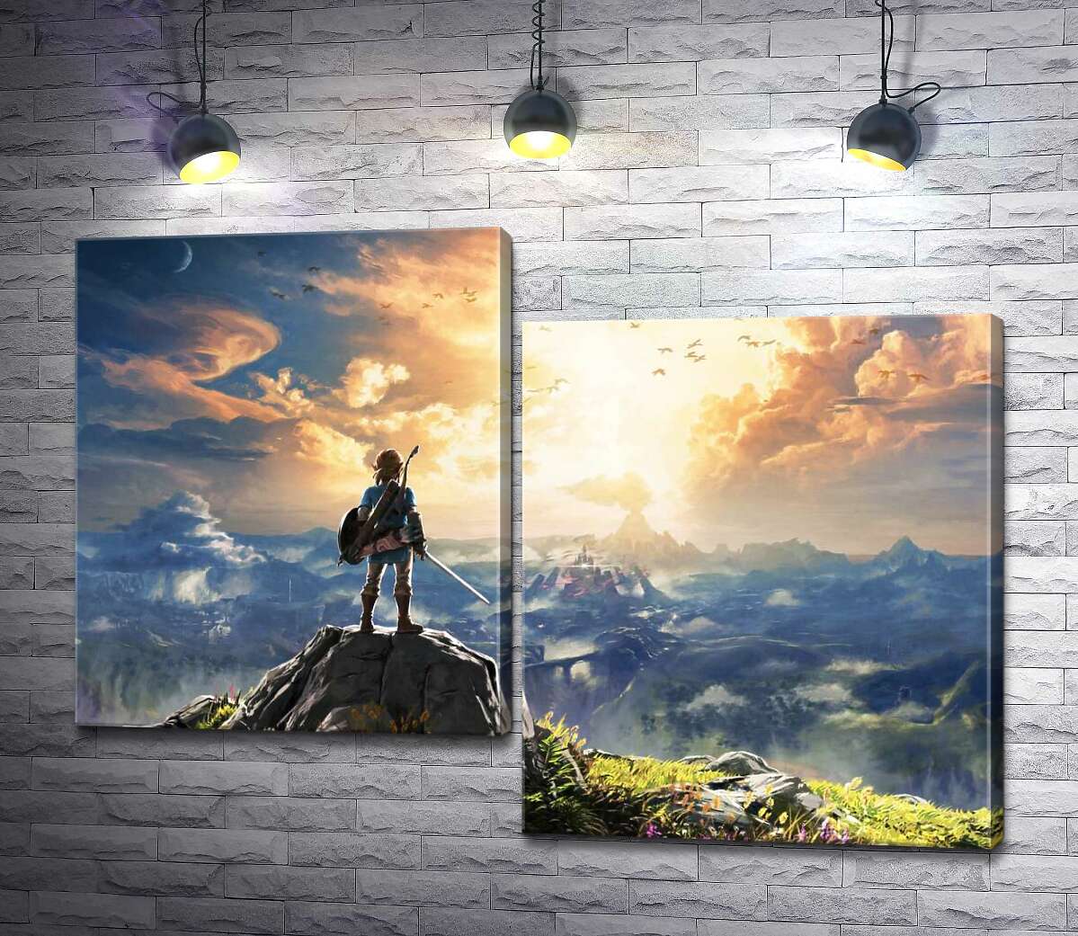 

Модульная картина ArtPoster Герой игры "The Legend of Zelda", Линк, смотрит на взрыв 100x73 см Модуль №5