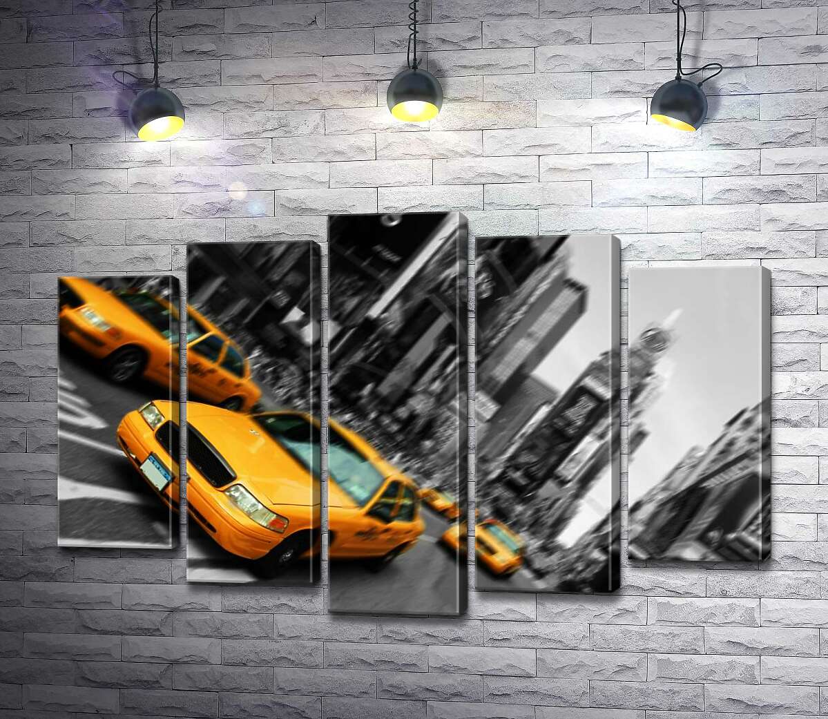

Модульная картина ArtPoster Желтые такси заполнили улицы Нью-Йорка 130x87 см Модуль №26