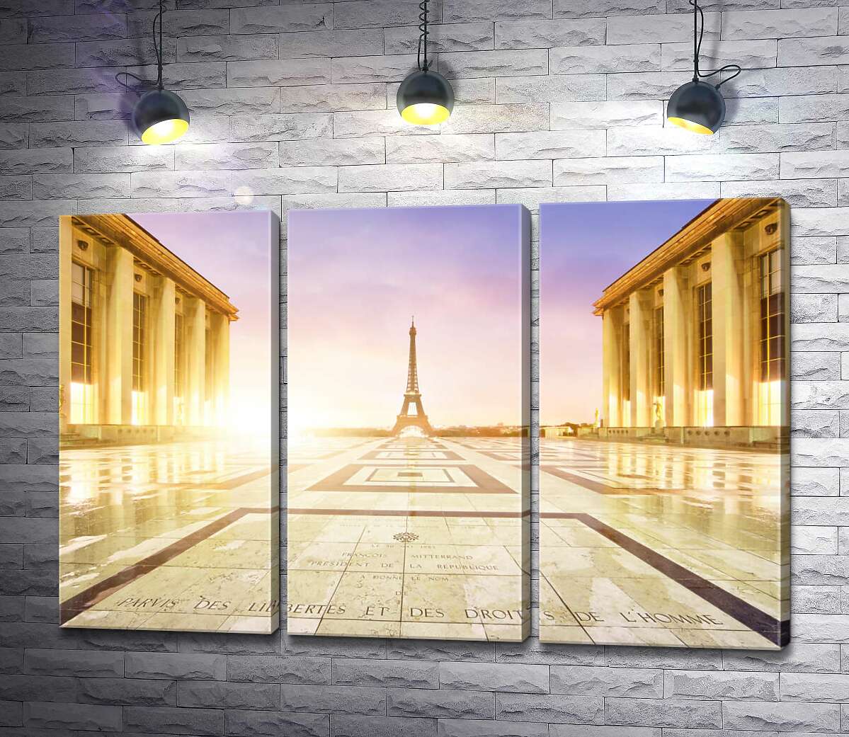 

Модульная картина ArtPoster Дворец Шайо в солнечном блеске с видом на Эйфелеву башню 132x87 см Модуль №11