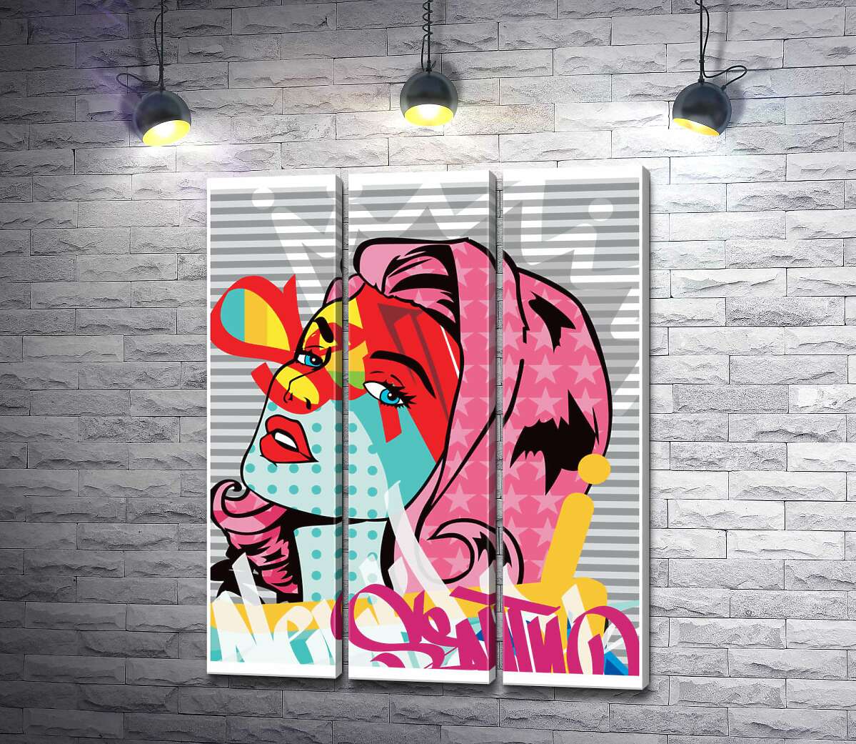 

Модульная картина ArtPoster Девушка с розовым каре 60x78 см Модуль №11