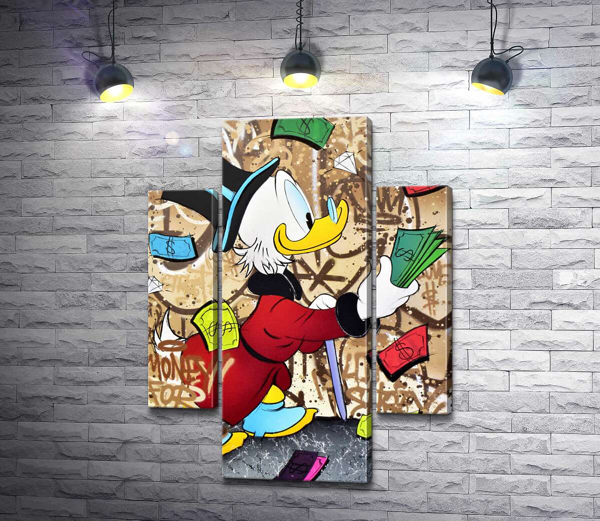

Модульная картина ArtPoster Деньги на жизнь: Скрудж МакДак (Scrooge McDuck) 80x109 см Модуль №7