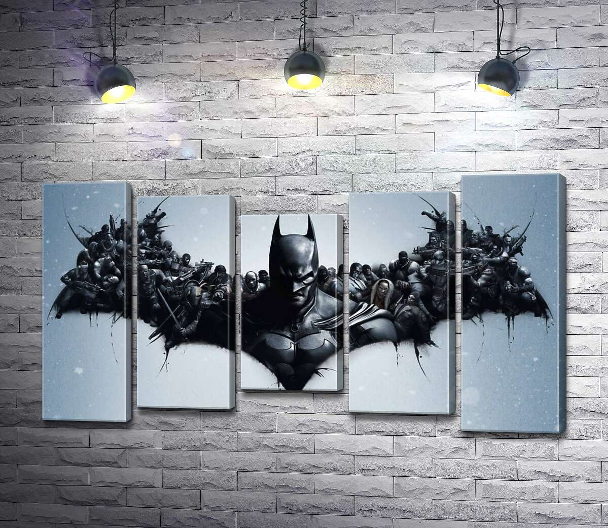 

Модульная картина ArtPoster Грозный Бэтмен с крыльями-силуэтами воинов 130x74 см Модуль №28