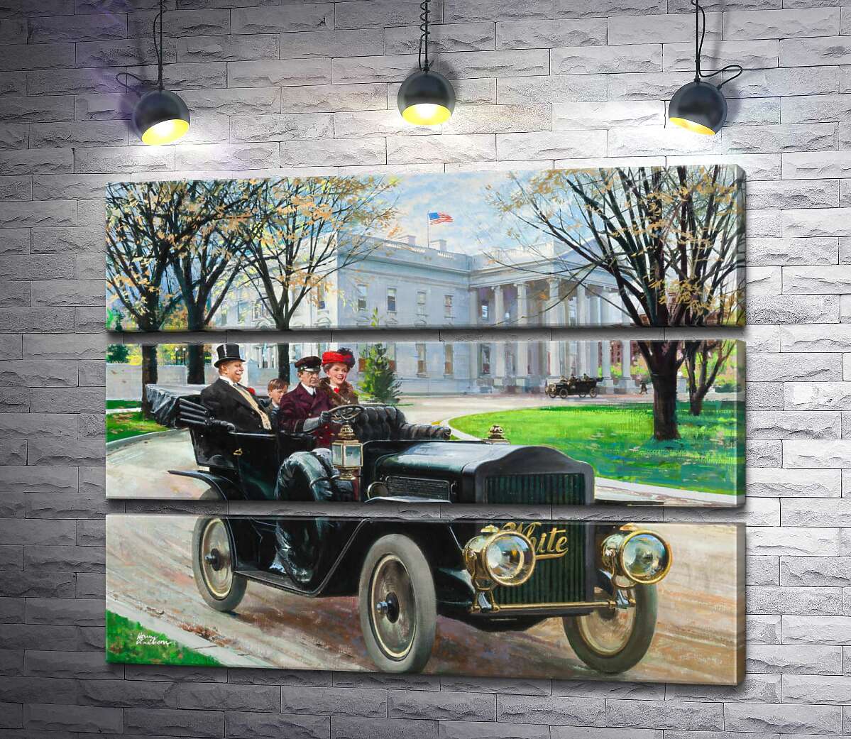 

Модульная картина ArtPoster Главный исполнительный директор отправляется на прогулку (The Chief Executive Goes For a Spin) - Гарри Андерсон (Harry Anderson) 77x60 см Модуль №13