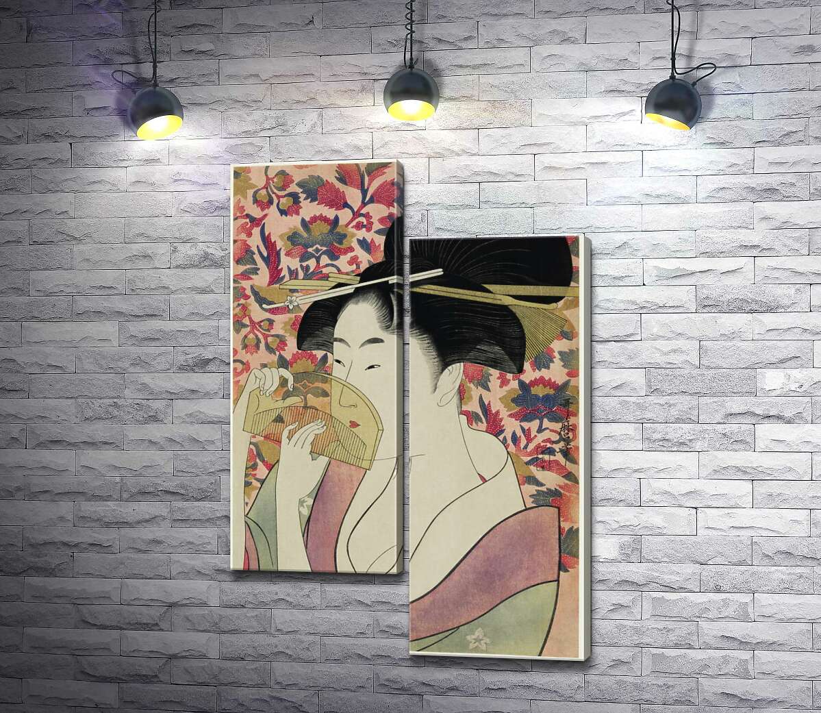 

Модульная картина ArtPoster Гребень - Китагава Утамаро (Kitagawa Utamaro) 100x152 см Модуль №5