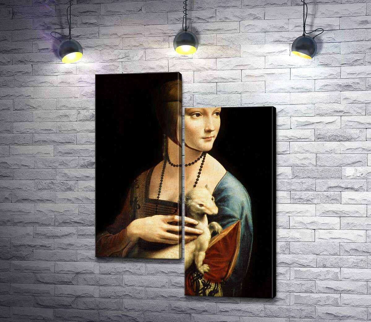

Модульная картина ArtPoster Дама с горностаем (Dama con l'ermellino) - Леонардо да Винчи (Leonardo da Vinci) 100x136 см Модуль №5