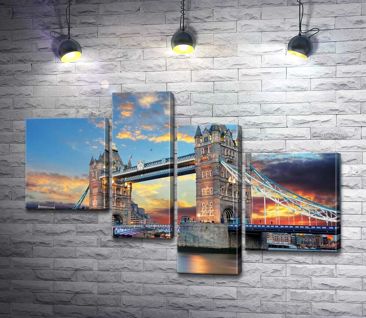 

Модульная картина ArtPoster Готические башни Тауэрского моста (Tower Bridge) 130x89 см Модуль №20