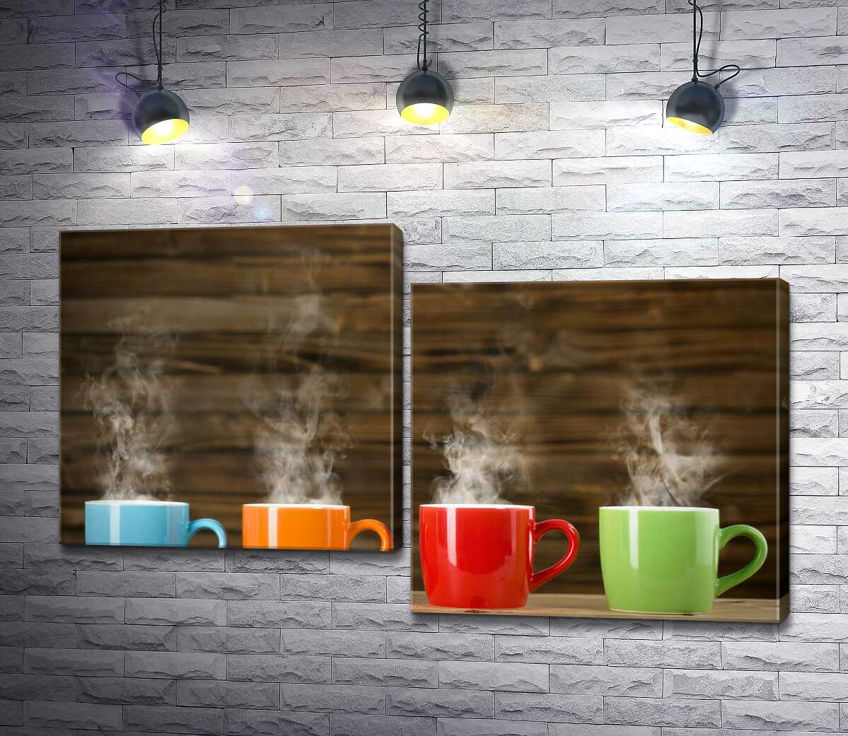 

Модульная картина ArtPoster Горячий напиток в ярких чашках 100x60 см Модуль №5