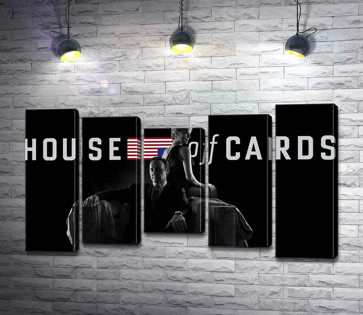 

Модульная картина ArtPoster Главные герои – супруги, на постере к сериалу "Карточный дом" (House of cards) 130x74 см Модуль №28