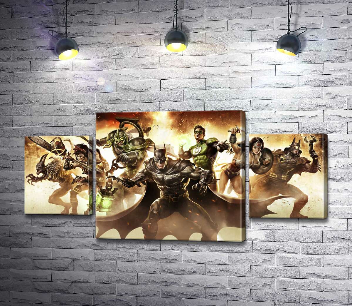 

Модульная картина ArtPoster Герои комиксов DC вступают в бой 80x40 см Модуль №7