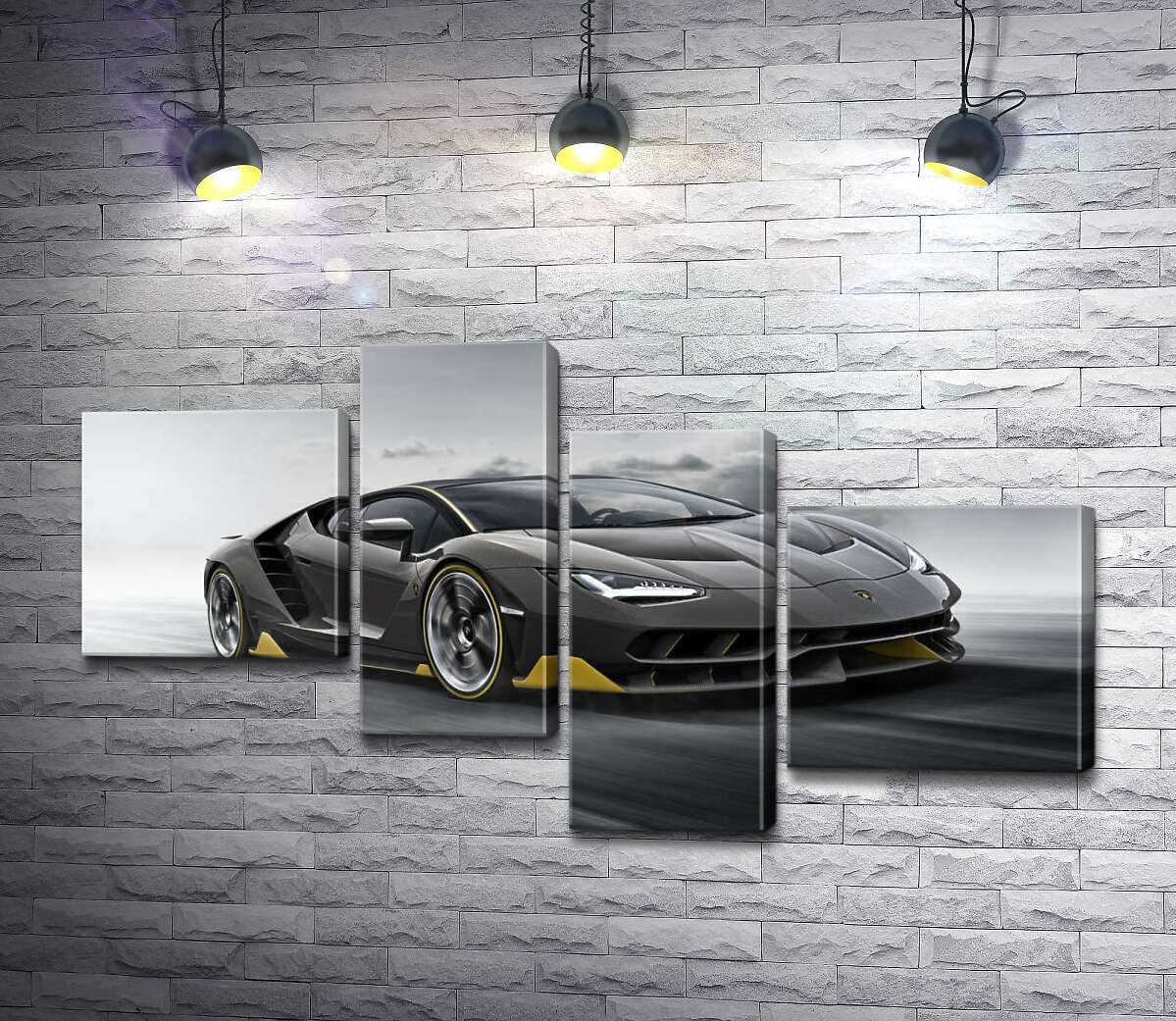 

Модульная картина ArtPoster Итог столетней работы в юбилейном автомобиле Lamborghini Centenario 100x57 см Модуль №20