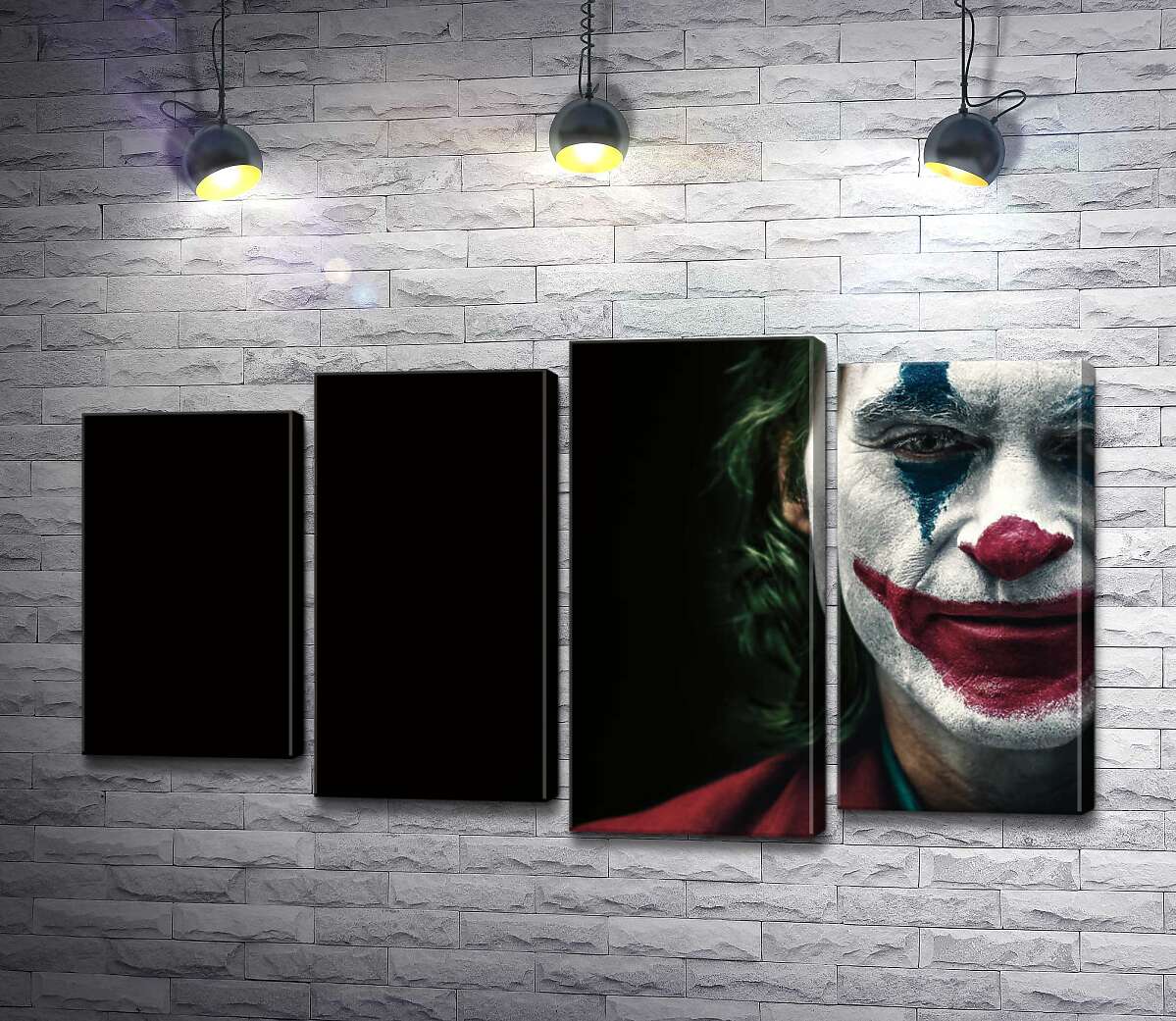 

Модульная картина ArtPoster Джокер накрашен слоями грима 132x75 см Модуль №21