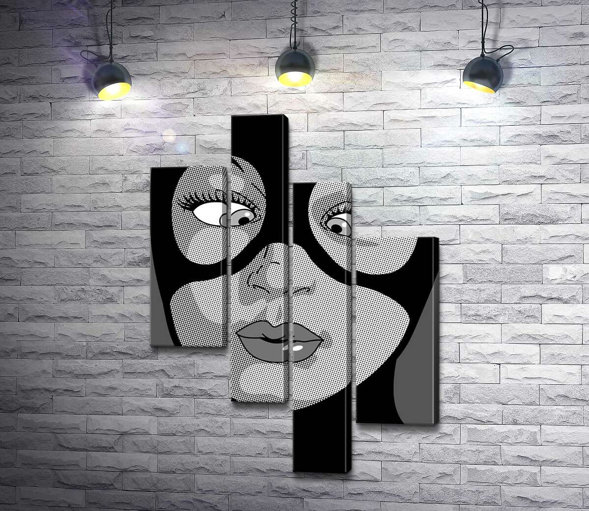 

Модульная картина ArtPoster Женщина-кошка (Cat woman) весело кривляется 100x146 см Модуль №20