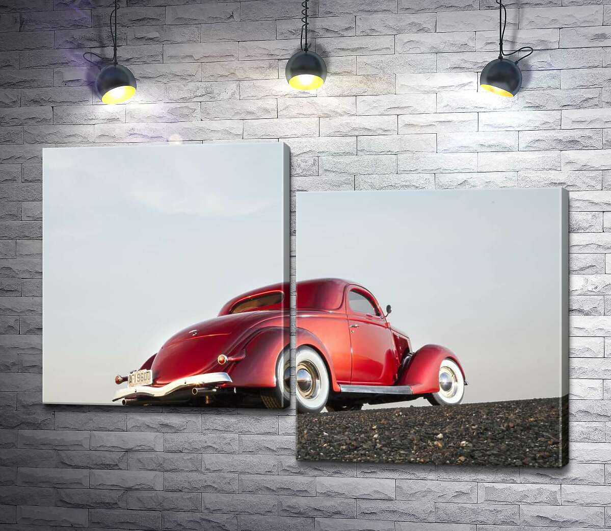 

Модульная картина ArtPoster Компактный автомобиль Ford Coupe штурмует вершину дороги 130x88 см Модуль №5