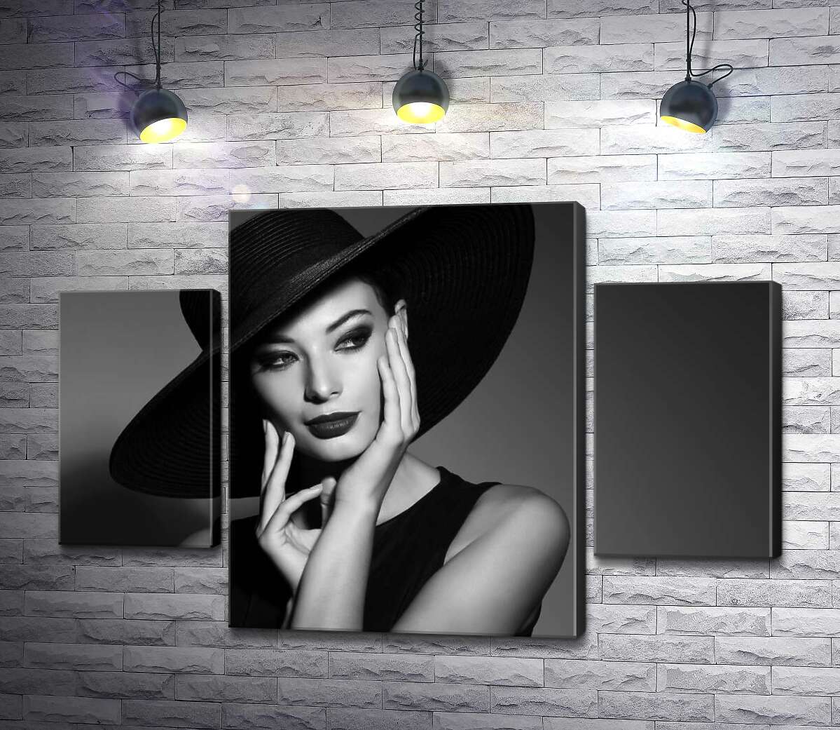 

Модульная картина ArtPoster Изысканный образ девушки в шляпе 100x69 см Модуль №7