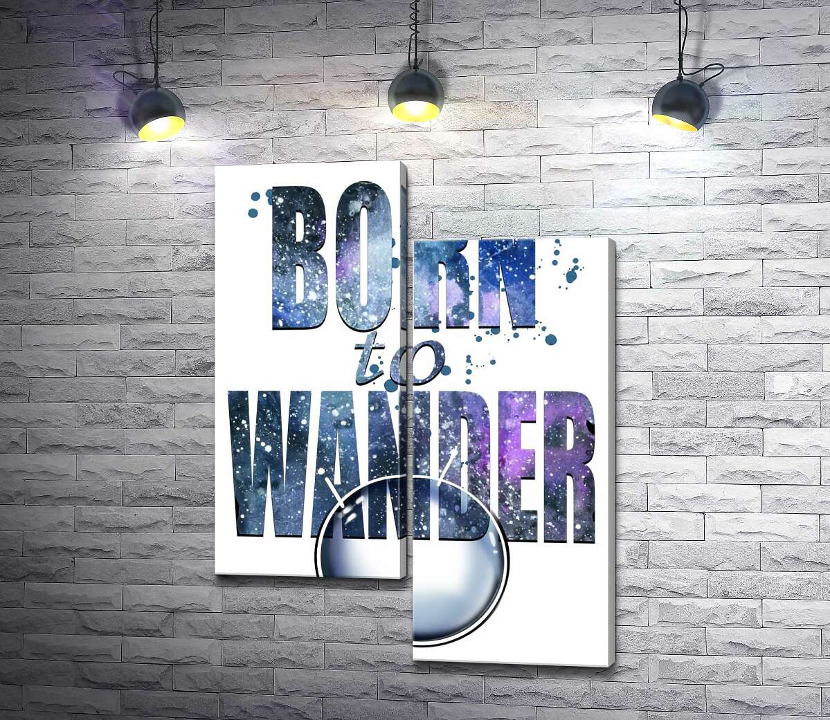 

Модульная картина ArtPoster Космическая надпись "born to wander" 100x137 см Модуль №5