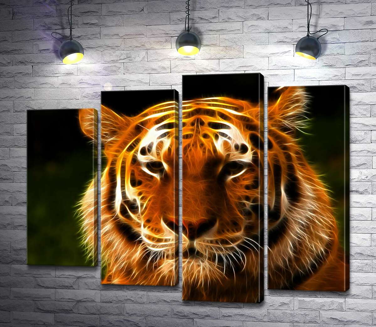 

Модульная картина ArtPoster Королевский силуэт тигра 80x65 см Модуль №21