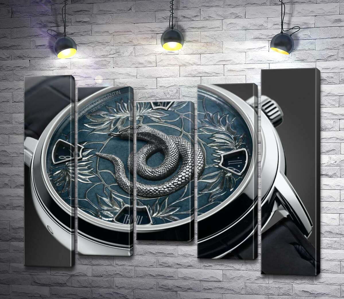 

Модульная картина ArtPoster Зодиакальная змея на часах швейцарского бренда Vacheron Constantin 130x104 см Модуль №28