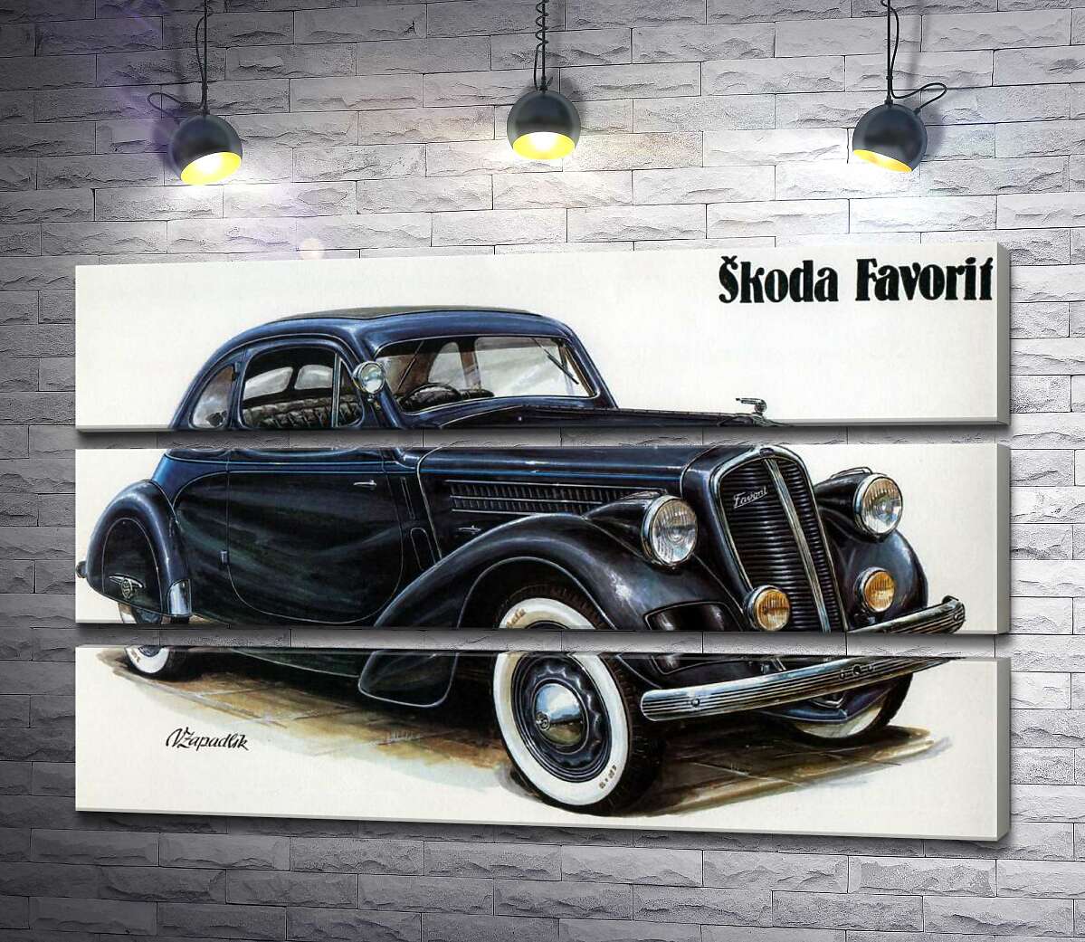 

Модульная картина ArtPoster Компактный автомобиль Skoda Favorit 99x60 см Модуль №13