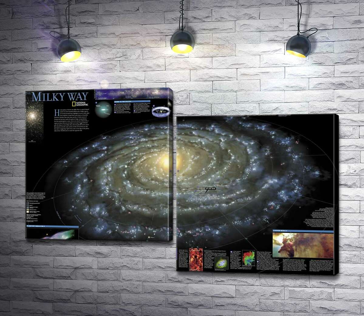 

Модульная картина ArtPoster Карта галактики Млечный Путь (Milky Way) 100x66 см Модуль №5