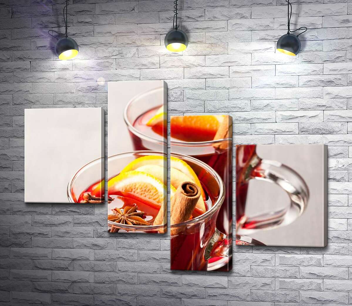 

Модульная картина ArtPoster Идиллия вкуса: душистый глинтвейн с цитрусами, палочкой корицы и бадьяном 130x95 см Модуль №20