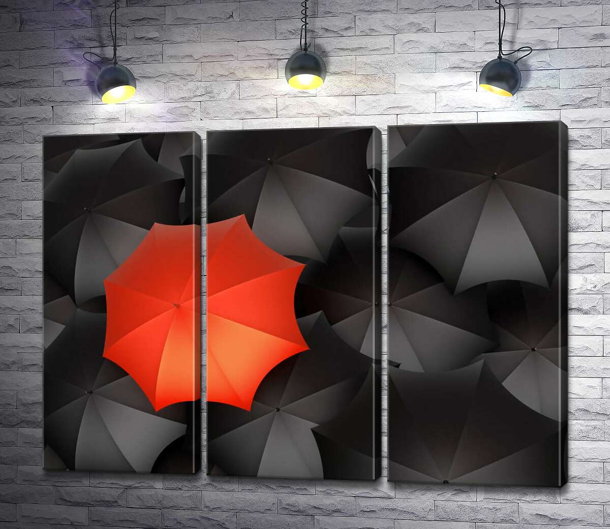 

Модульная картина ArtPoster Зонтик: яркое вкрапление мрачного дня 60x45 см Модуль №11