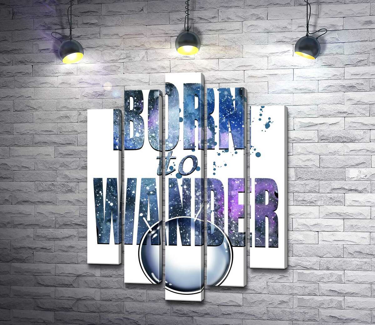 

Модульная картина ArtPoster Космическая надпись "born to wander" 100x137 см Модуль №26