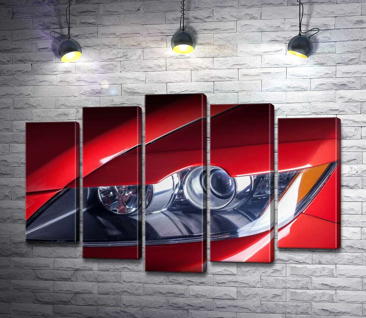 

Модульная картина ArtPoster Изгиб фары красного автомобиля Mazda CX-7 100x69 см Модуль №26