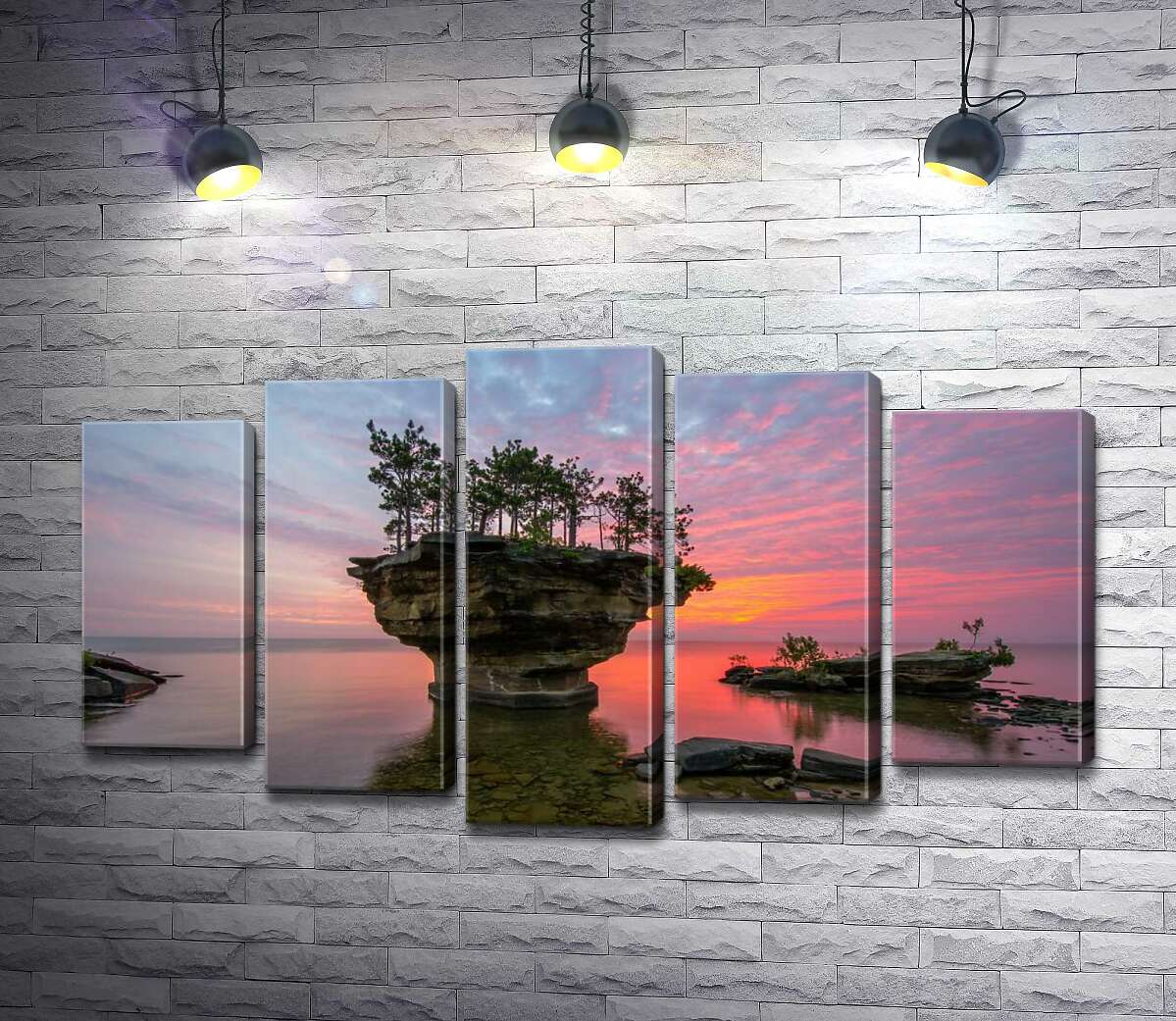 

Модульная картина ArtPoster Коралловый рассвет на озере Мичиган 100x58 см Модуль №26