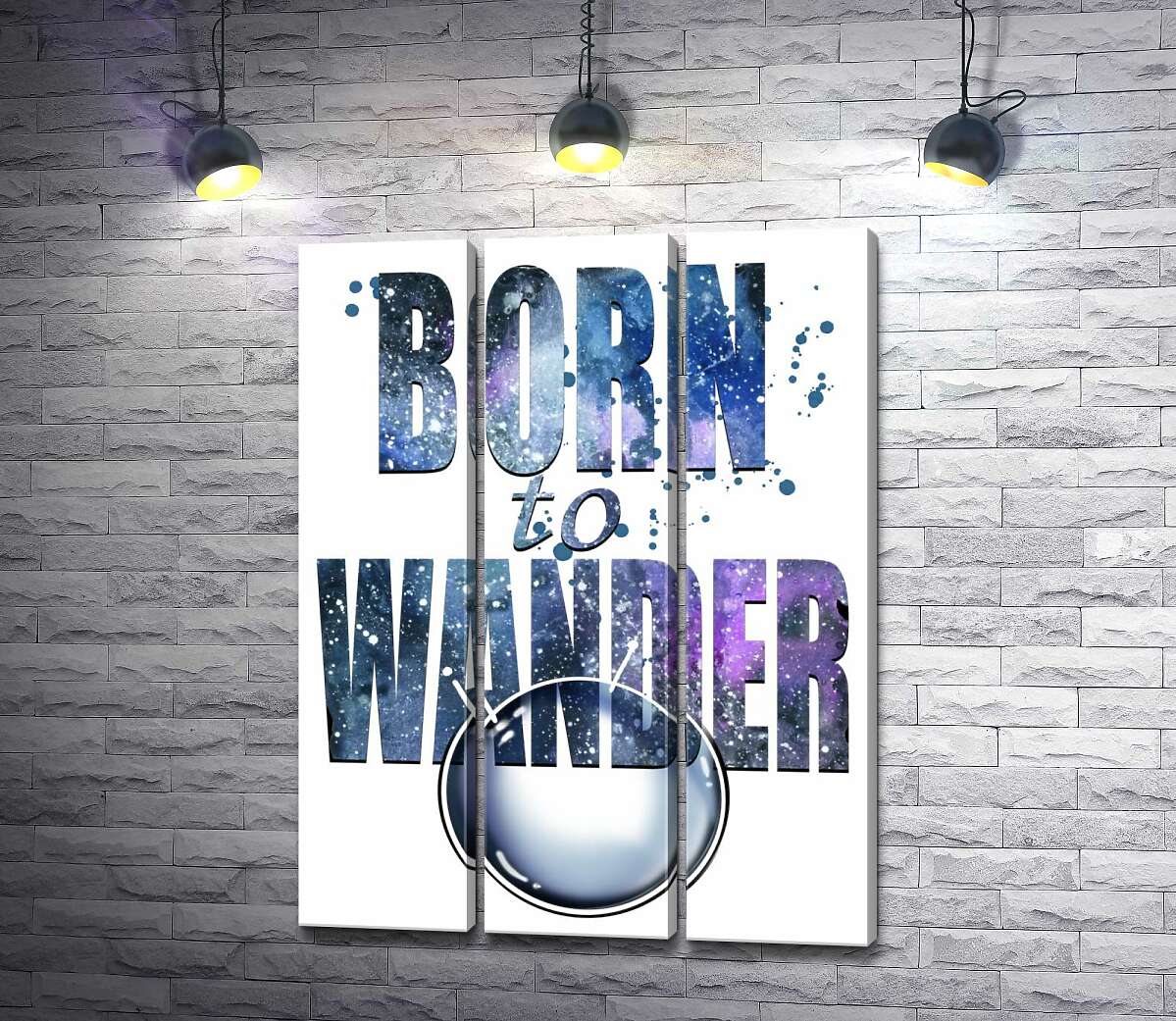 

Модульная картина ArtPoster Космическая надпись "born to wander" 60x82 см Модуль №11
