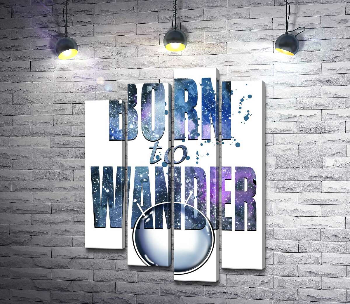 

Модульная картина ArtPoster Космическая надпись "born to wander" 100x138 см Модуль №21