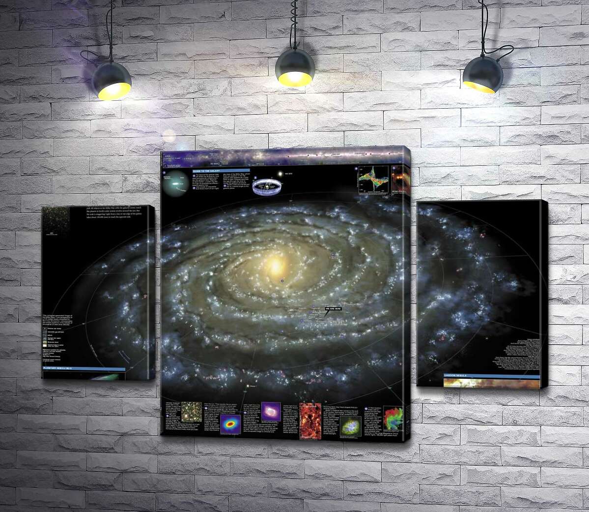 

Модульная картина ArtPoster Карта галактики Млечный Путь (Milky Way) 131x85 см Модуль №7