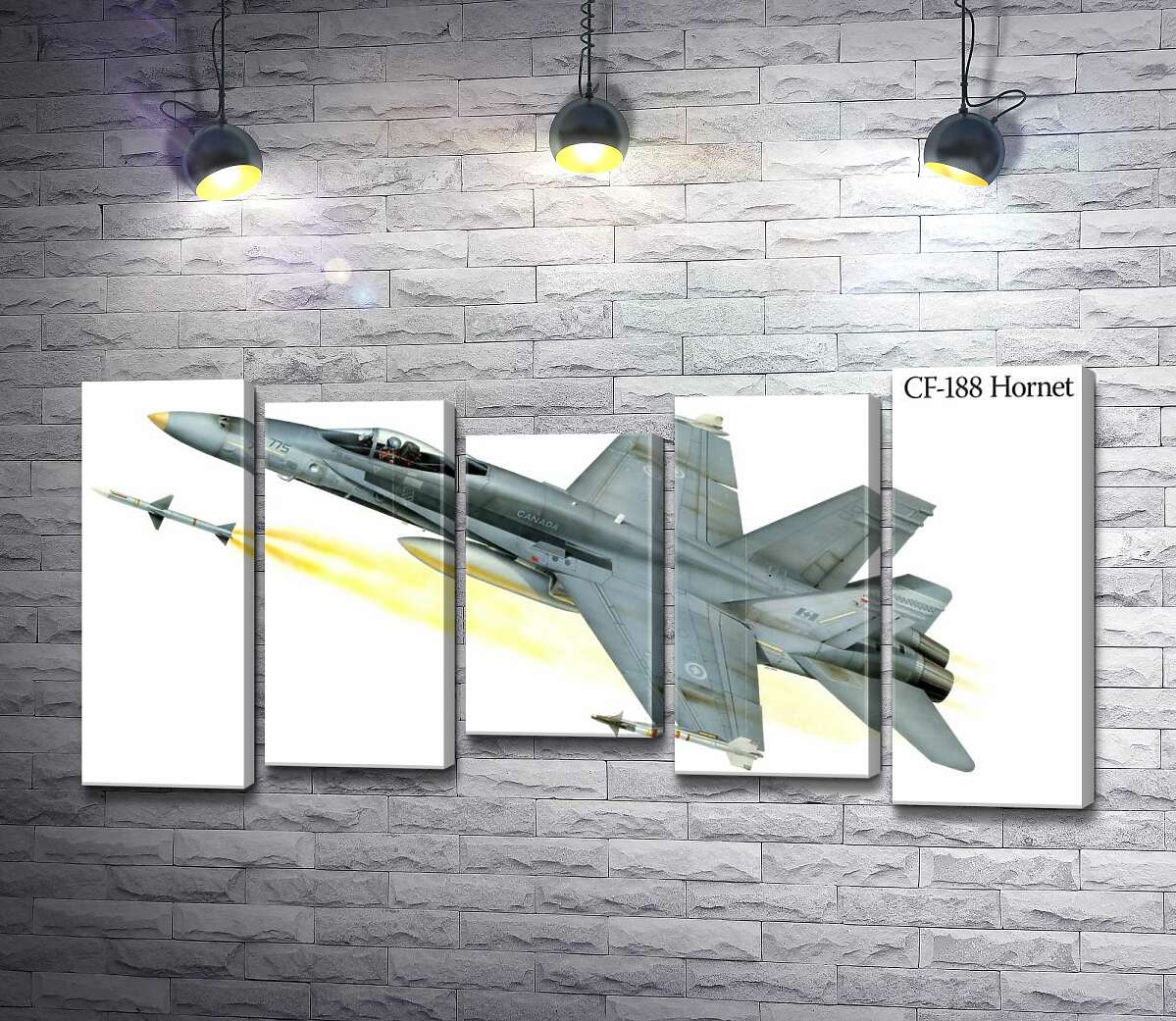 

Модульная картина ArtPoster Канадский многоцелевой истребитель McDonnell Douglas CF-18 Hornet 100x50 см Модуль №28