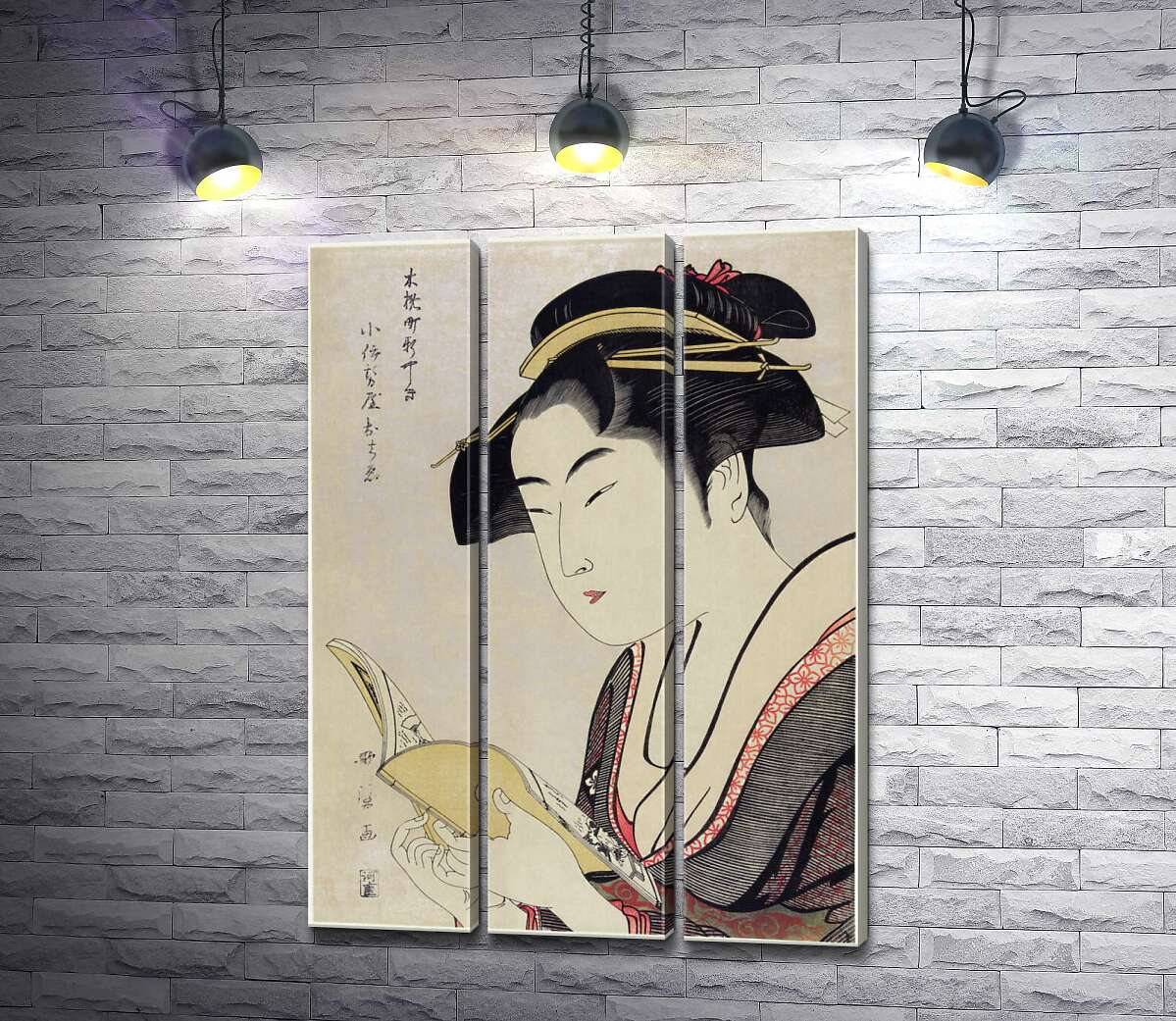 

Модульная картина ArtPoster Женщина читает книгу (Woman reading book) - Китагава Утамаро ( Kitagawa Utamaro ) 60x85 см Модуль №11