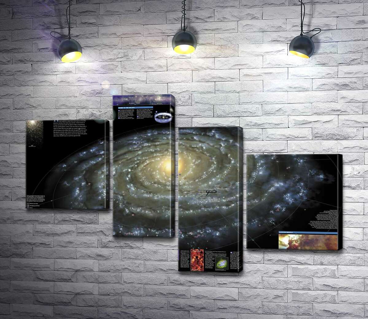 

Модульная картина ArtPoster Карта галактики Млечный Путь (Milky Way) 130x85 см Модуль №20