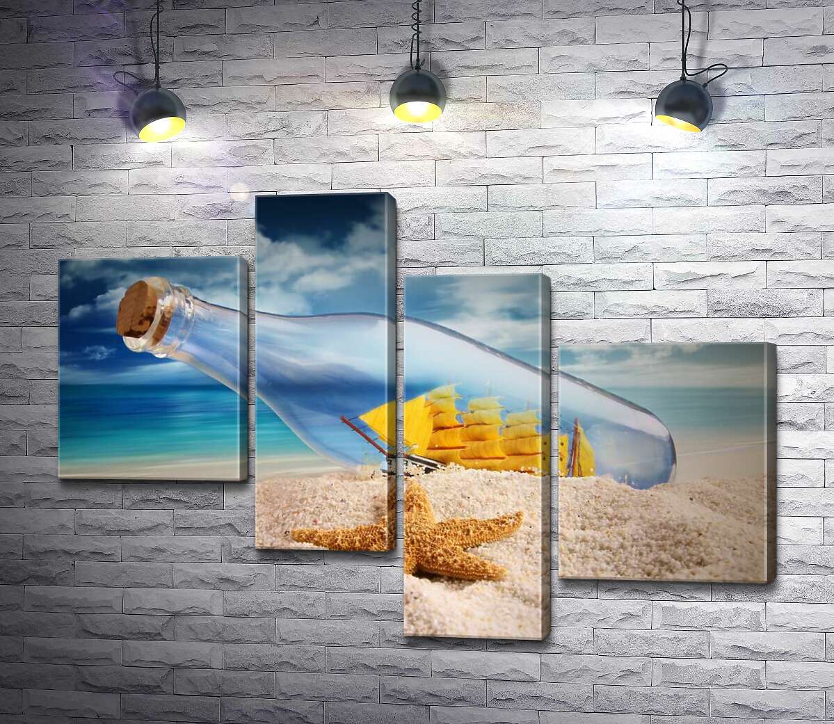 

Модульная картина ArtPoster Корабль в плену стеклянной бутылки 100x72 см Модуль №20