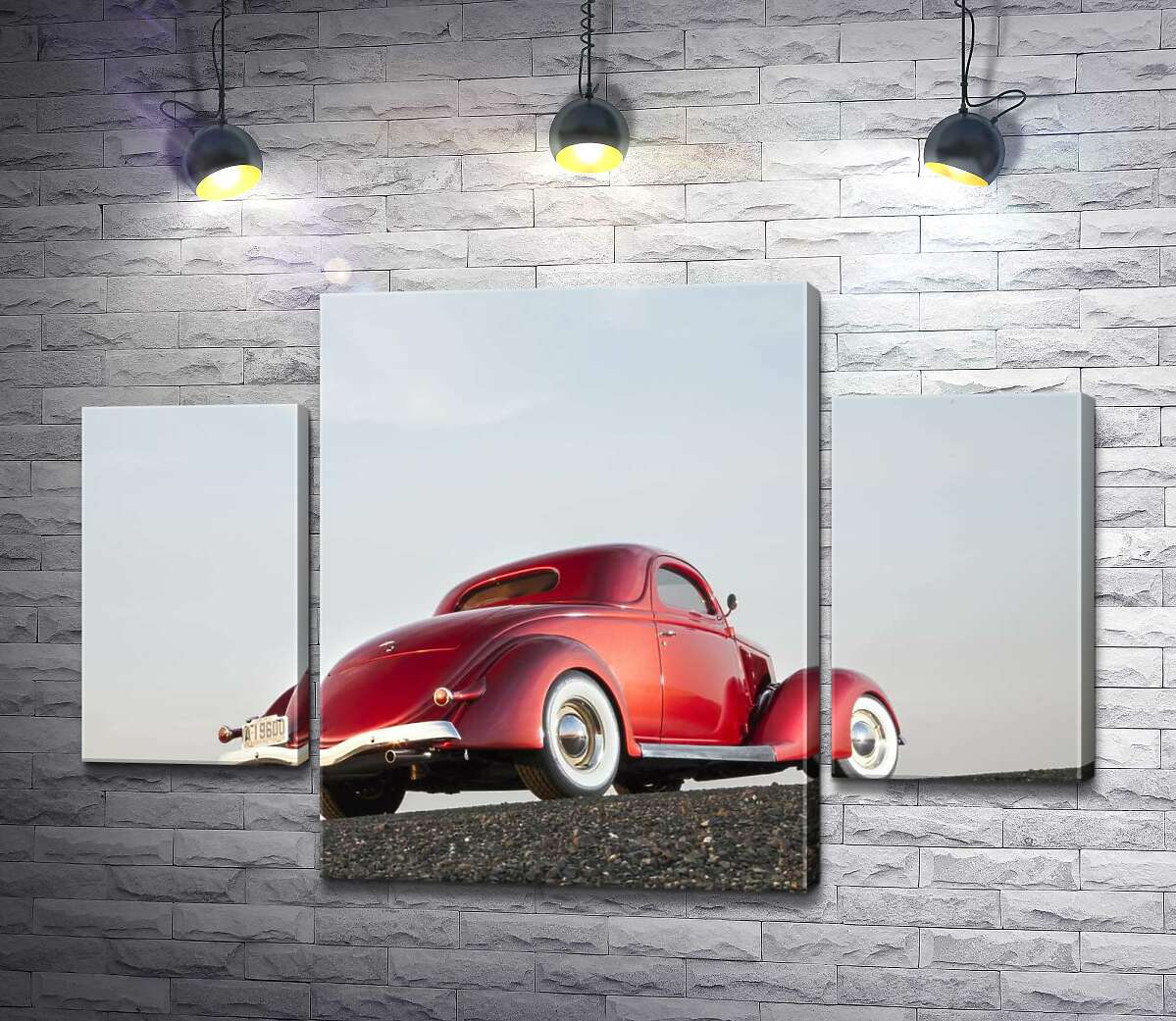 

Модульная картина ArtPoster Компактный автомобиль Ford Coupe штурмует вершину дороги 131x89 см Модуль №7