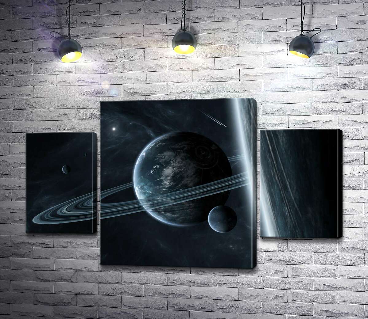 

Модульная картина ArtPoster Загадочные планеты другой галактики 100x60 см Модуль №7