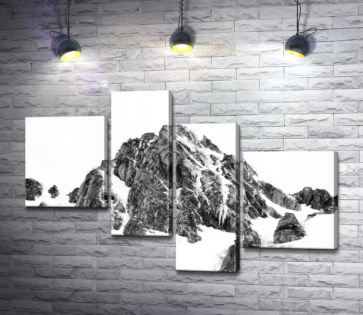 

Модульная картина ArtPoster Заснеженые камни вершины горы Монблан (Mont Blanc) 100x69 см Модуль №20