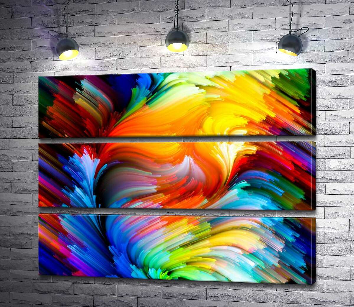 

Модульная картина ArtPoster Изгибы радужных лучей 80x60 см Модуль №13