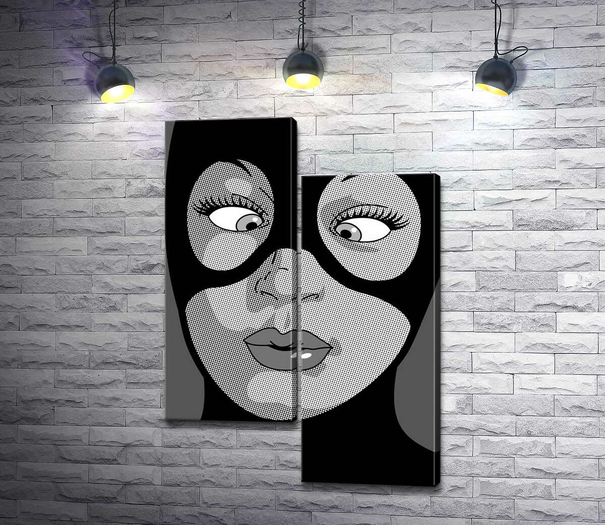 

Модульная картина ArtPoster Женщина-кошка (Cat woman) весело кривляется 100x146 см Модуль №5