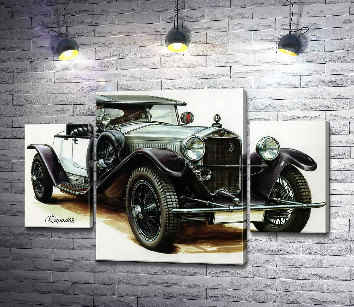 

Модульная картина ArtPoster Зеленый ретро-автомобиль Tatra 31 100x65 см Модуль №7