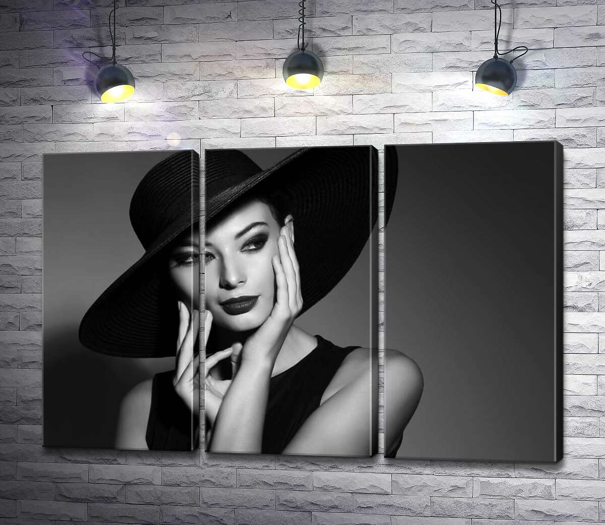 

Модульная картина ArtPoster Изысканный образ девушки в шляпе 60x40 см Модуль №11