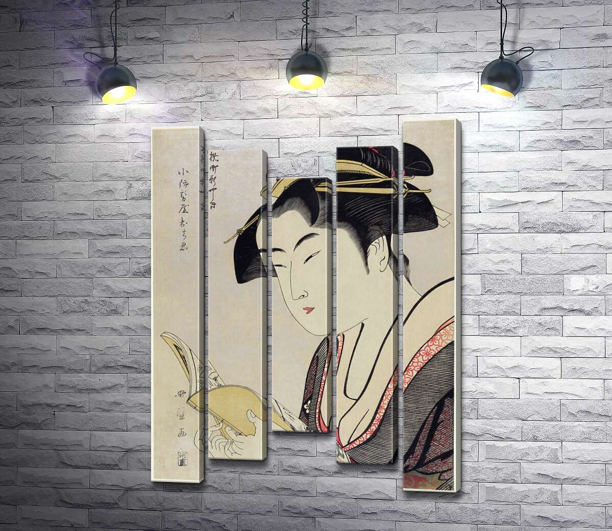 

Модульная картина ArtPoster Женщина читает книгу (Woman reading book) - Китагава Утамаро ( Kitagawa Utamaro ) 100x143 см Модуль №28