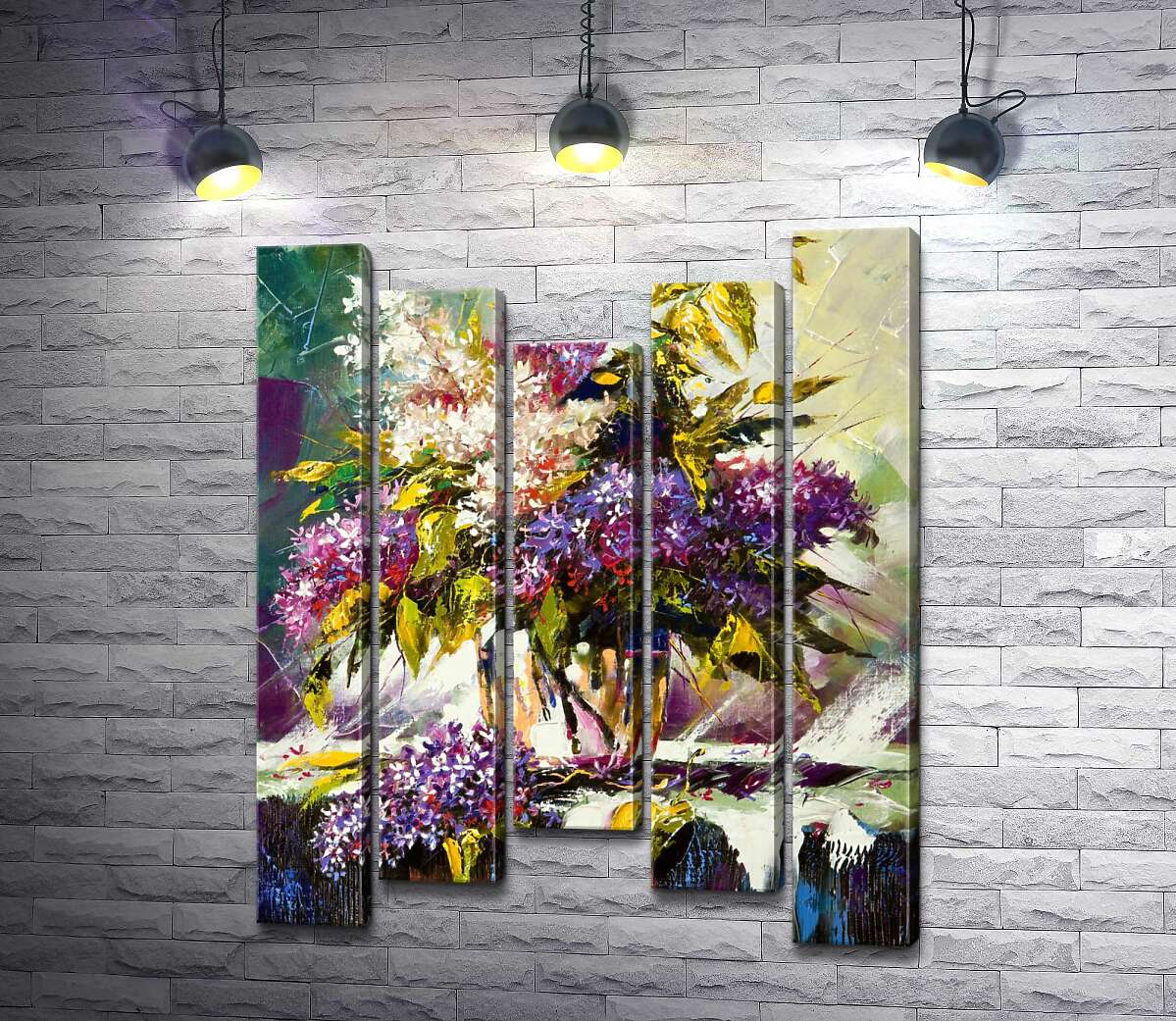

Модульная картина ArtPoster Контрастные оттенки в букете сирени 130x165 см Модуль №28